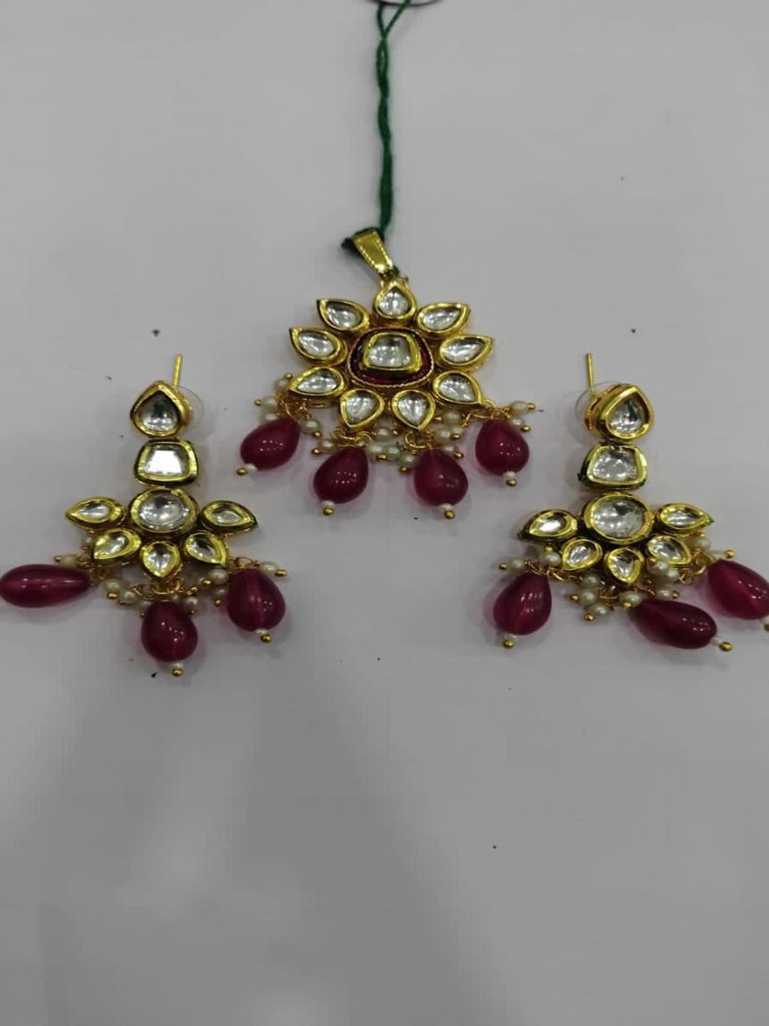 kundan-pendant_sets-PSK66122RGD