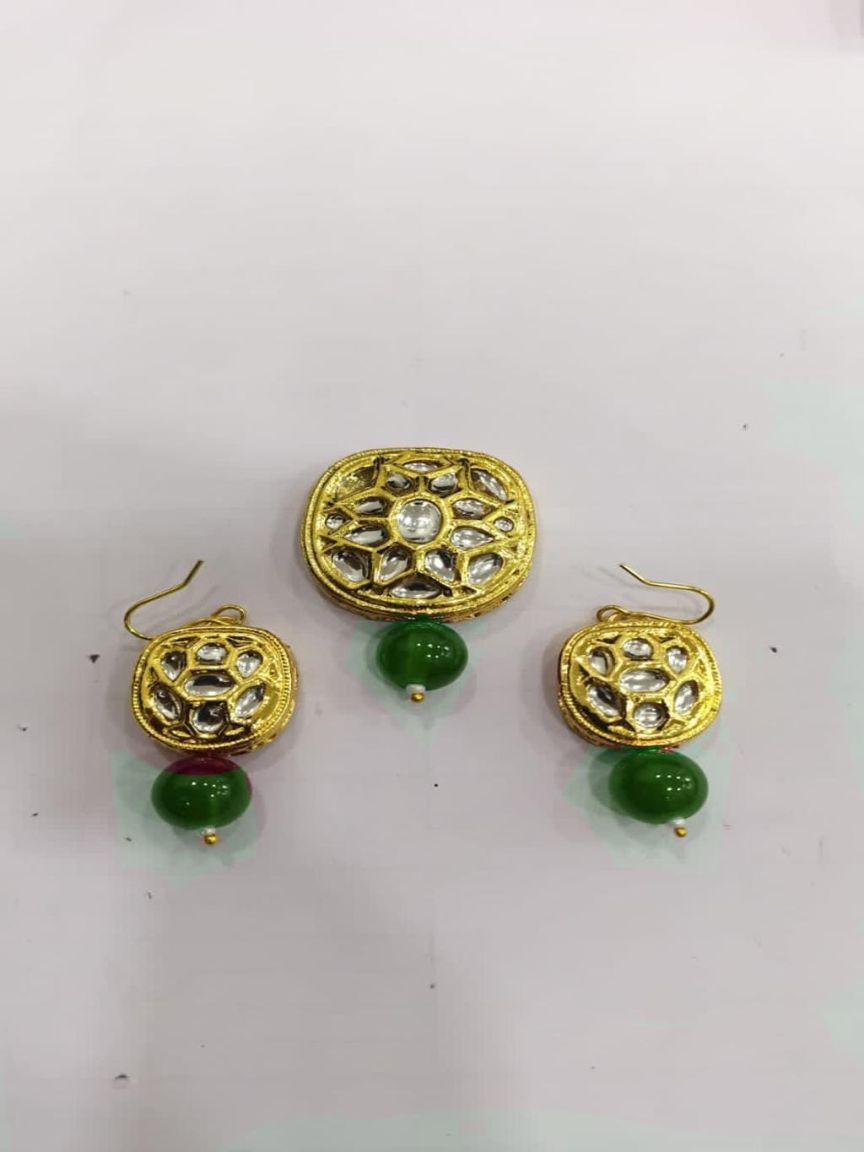 kundan-pendant_sets-PSK66132GRGD