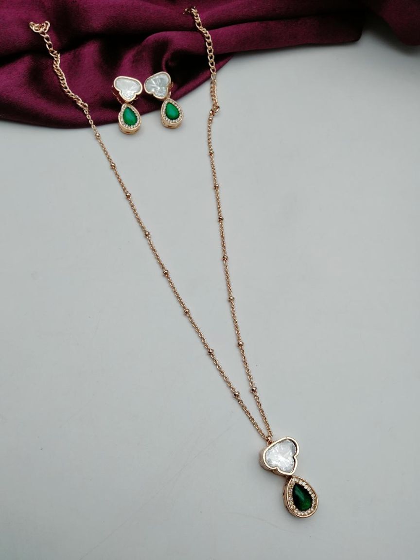 kundan-pendant_sets-PSK66151GRGD