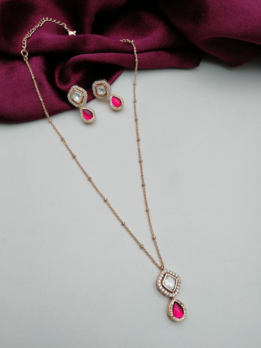 kundan-pendant_sets-PSK66152RGD