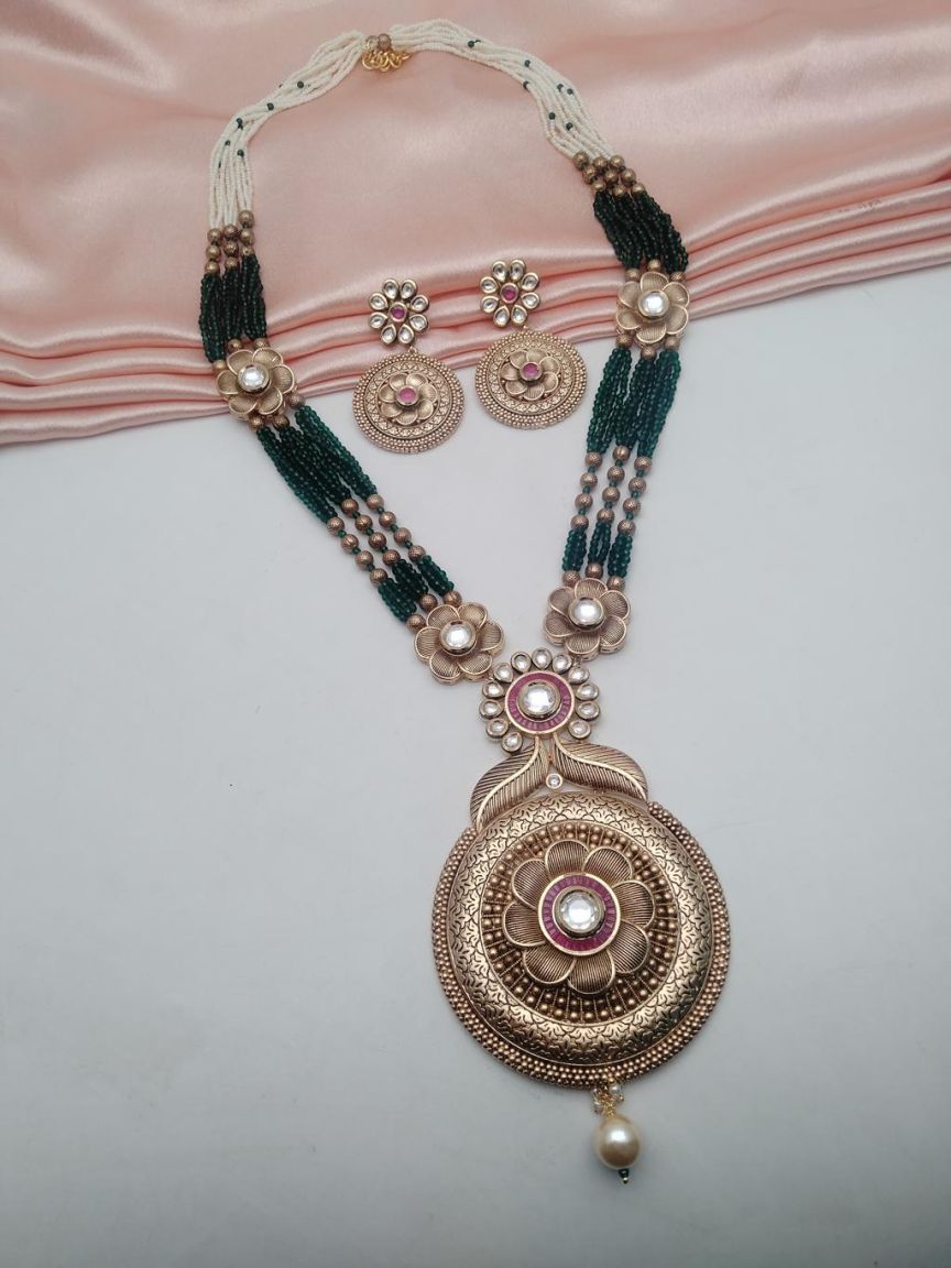 kundan-pendant_sets-PSK66156RGRGD