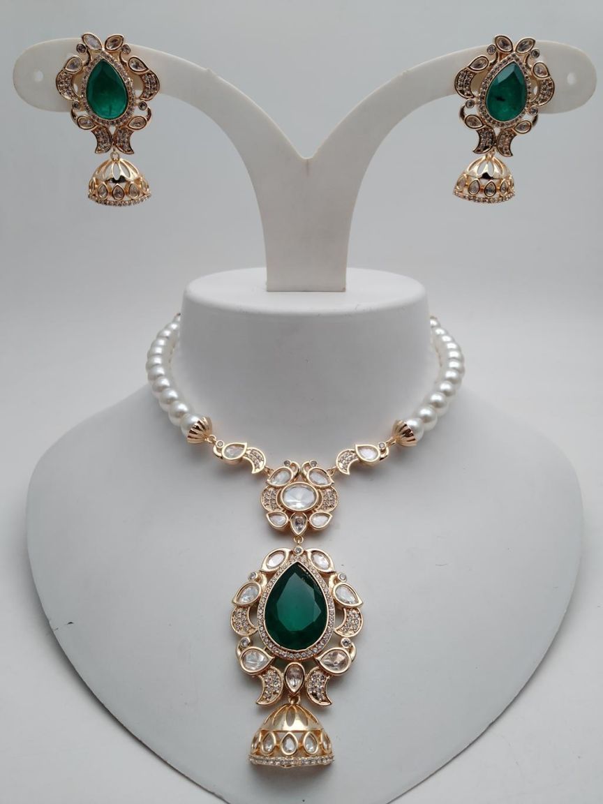 kundan-pendant_sets-PSK66179GRCT