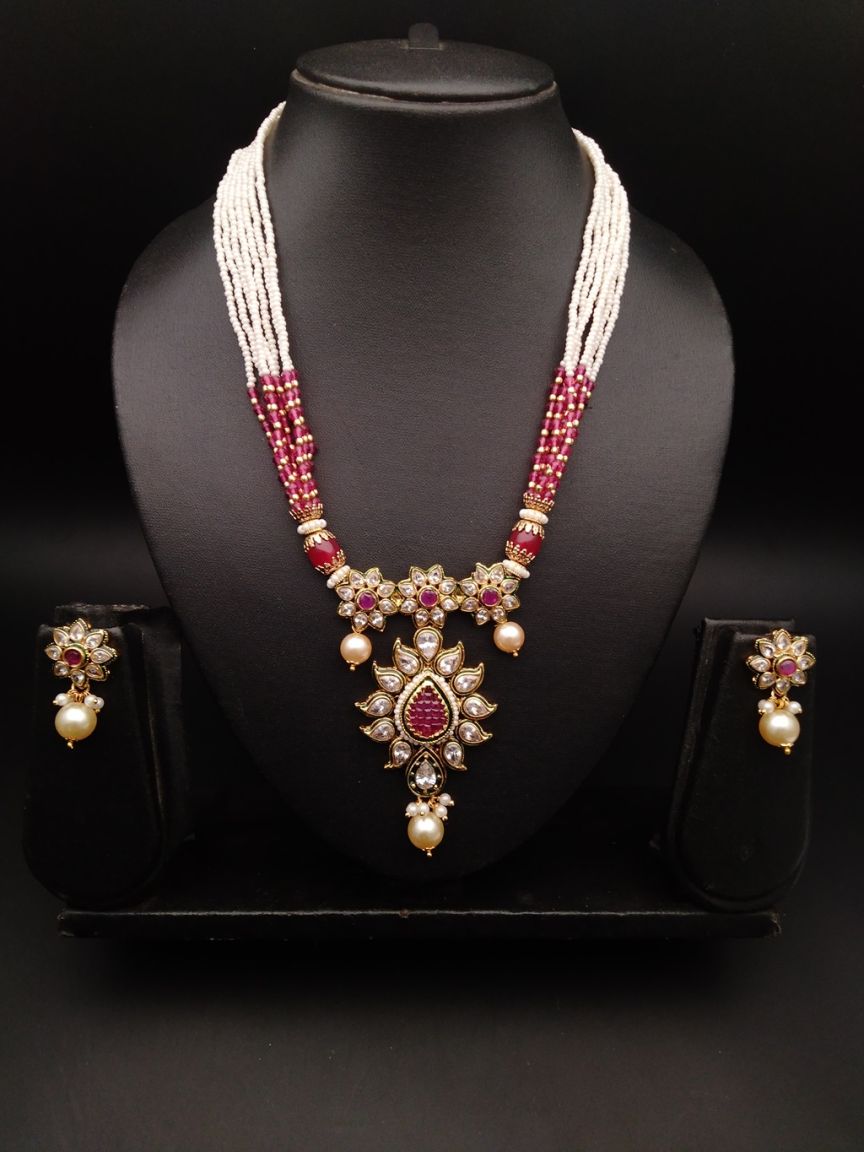 polki-pendant_sets-PSP36135RGD