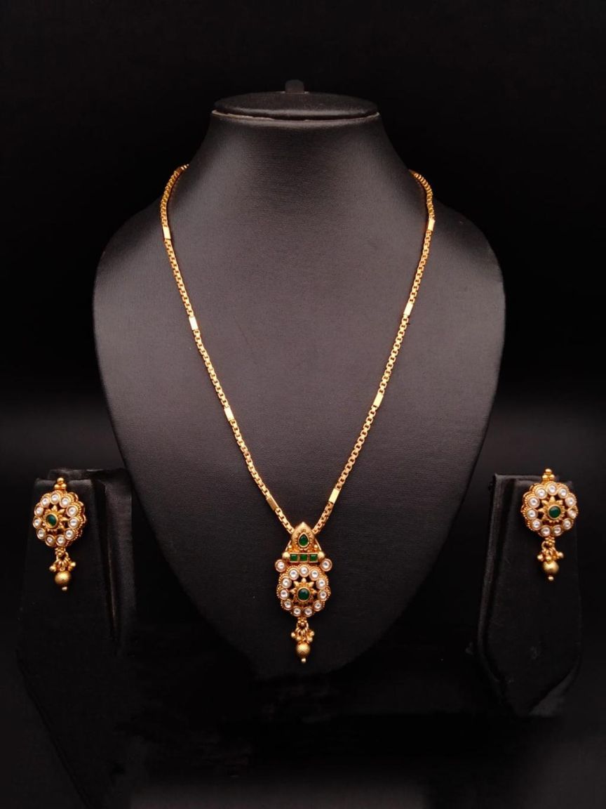 polki-pendant_sets-PSP36270GRGD
