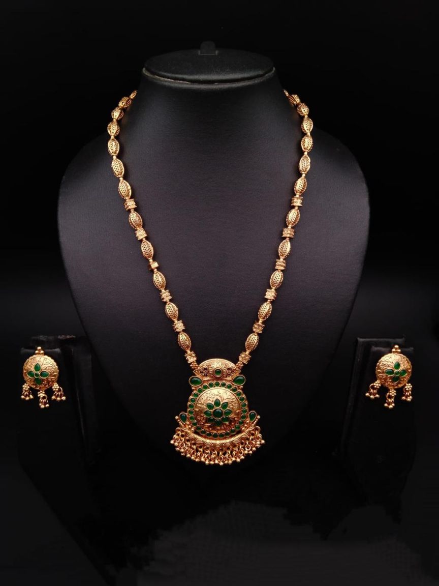 polki-pendant_sets-PSP36334GRGD