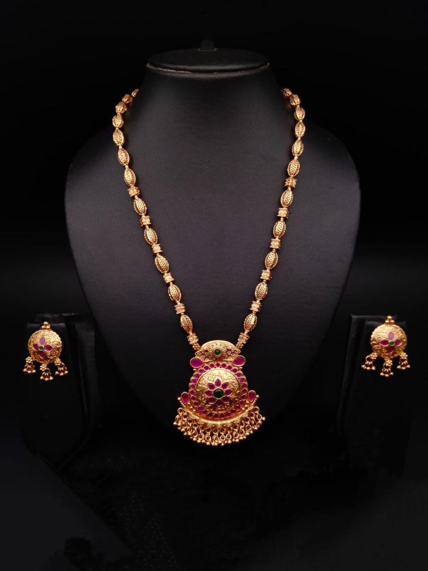 polki-pendant_sets-PSP36334RGRGD