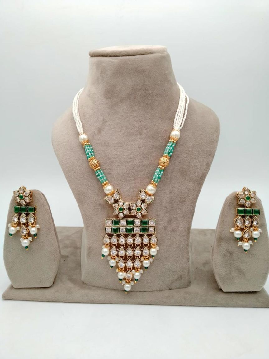 polki-pendant_sets-PSP36344GRGD