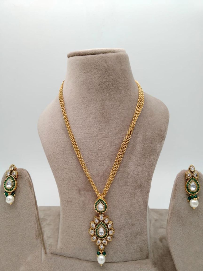 polki-pendant_sets-PSP36354GRGD