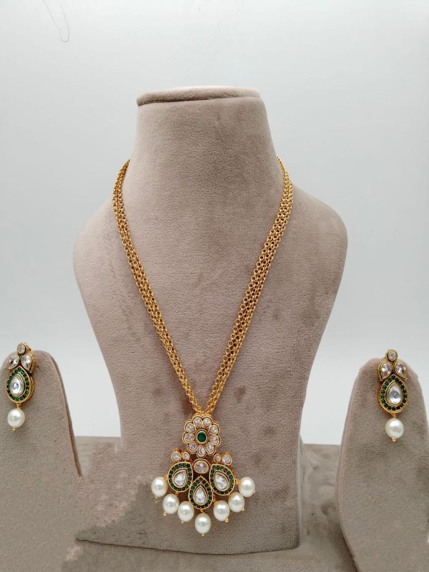 polki-pendant_sets-PSP36358GRGD