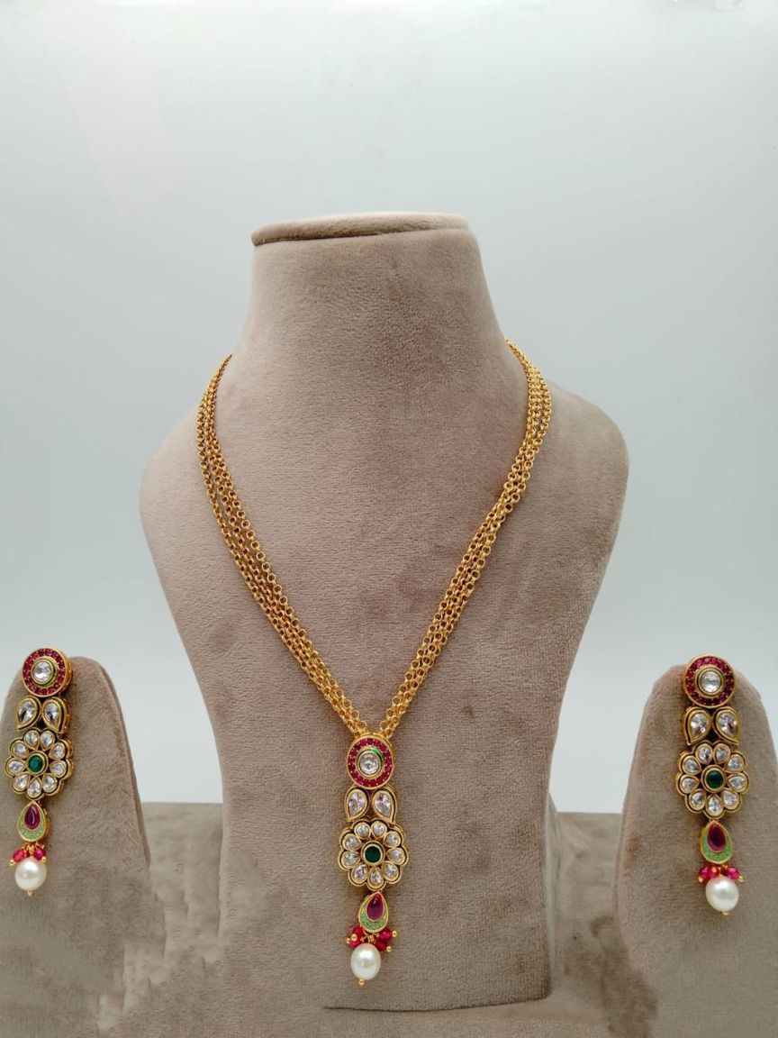 polki-pendant_sets-PSP36359RGRGD