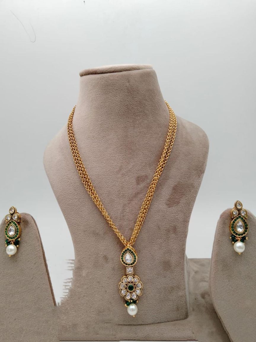 polki-pendant_sets-PSP36379GRGD
