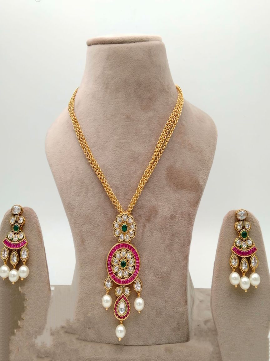 polki-pendant_sets-PSP36381RGRGD