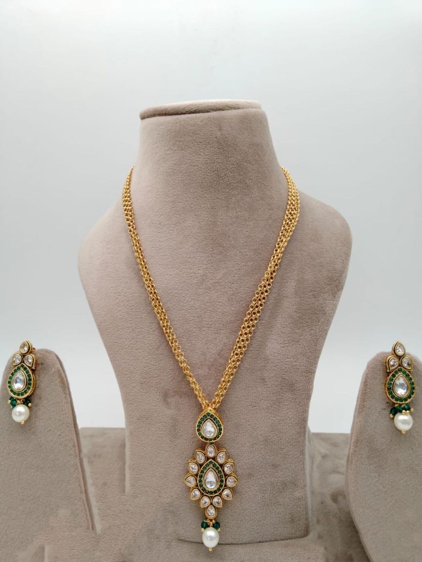 polki-pendant_sets-PSP36388GRGD