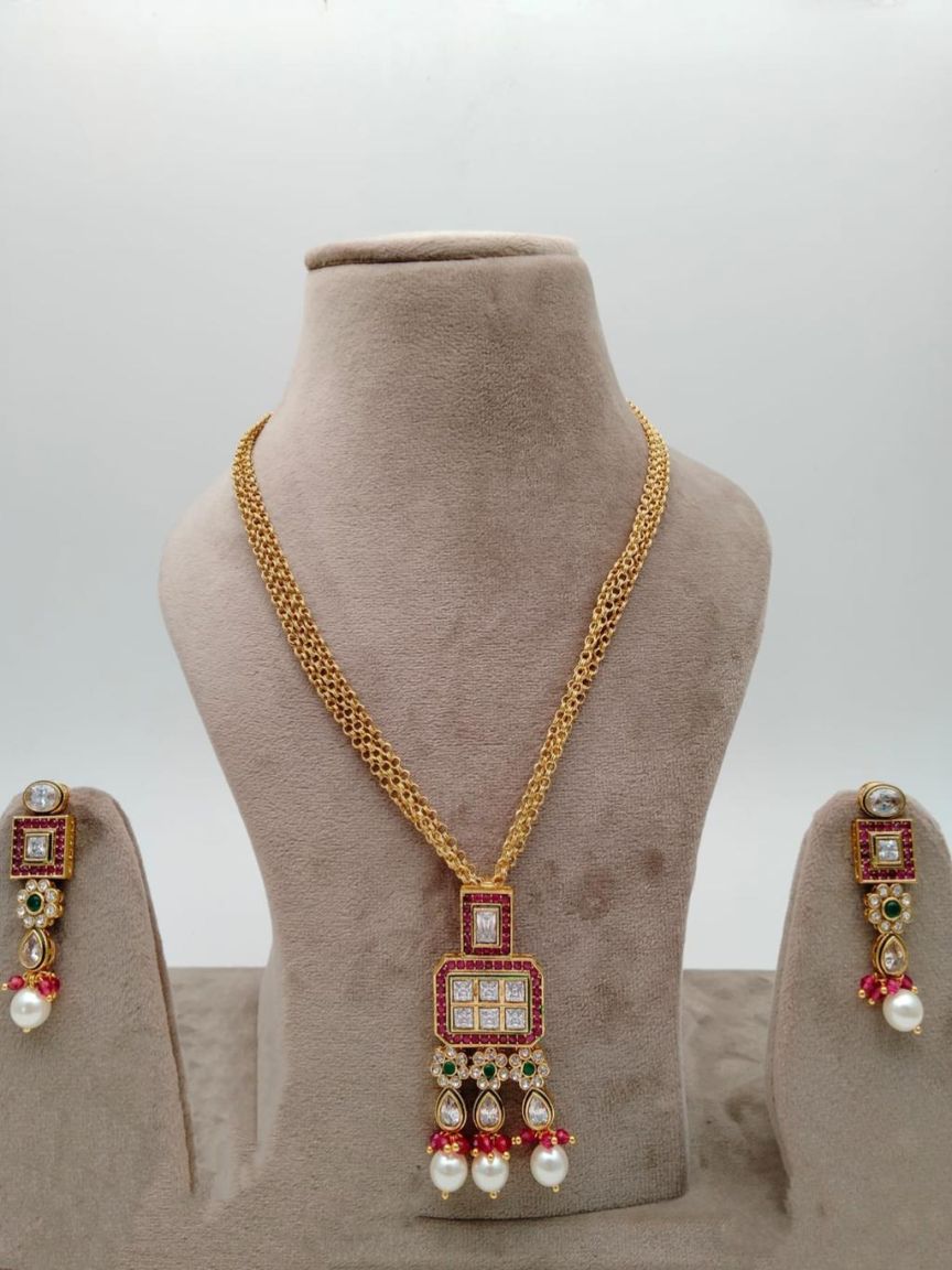 polki-pendant_sets-PSP36389RGRGD