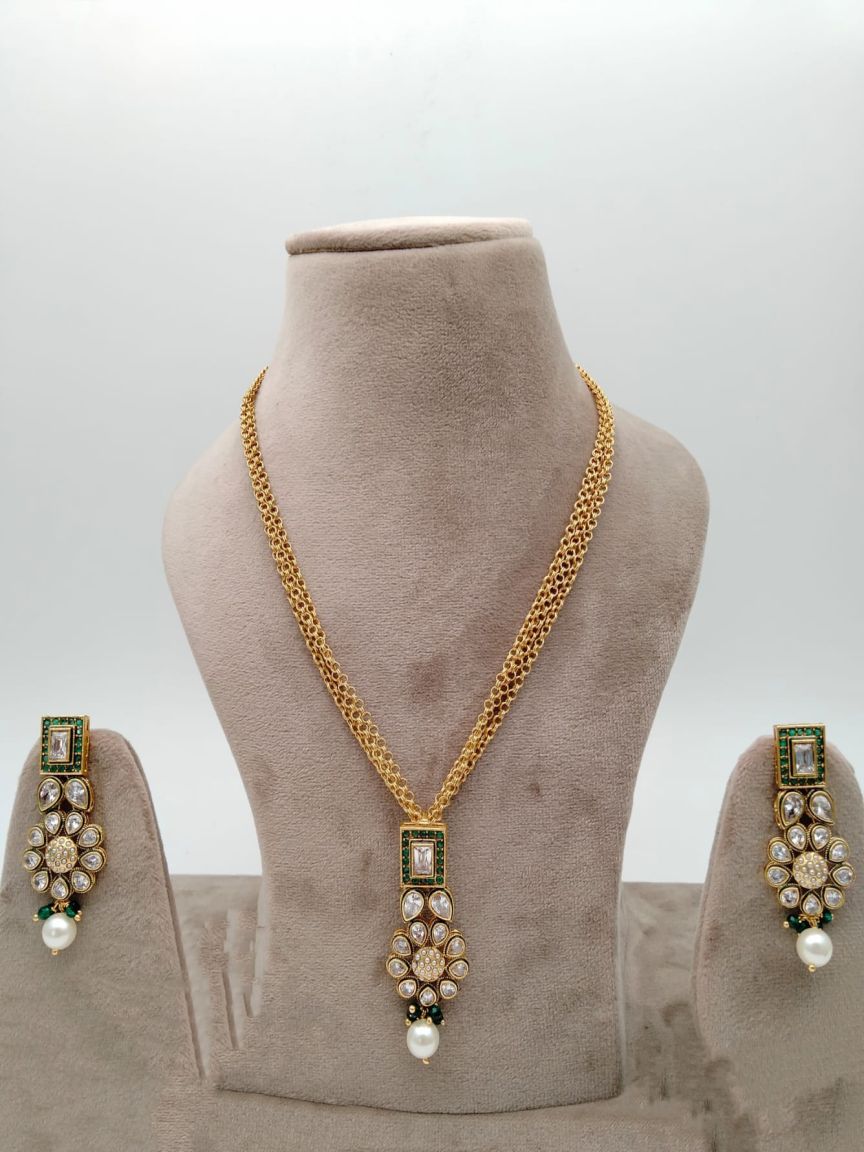 polki-pendant_sets-PSP36390GRGD