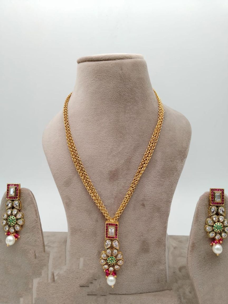 polki-pendant_sets-PSP36390RGRGD