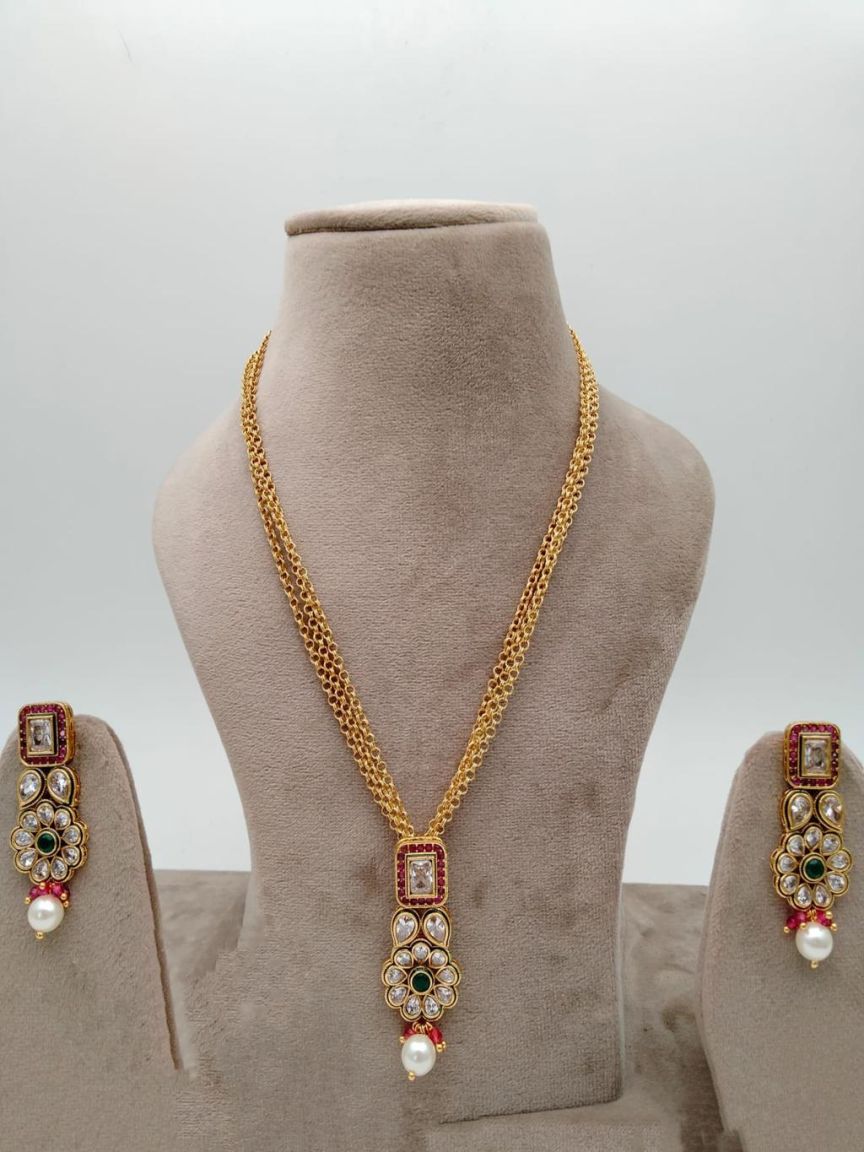 polki-pendant_sets-PSP36391RGRGD