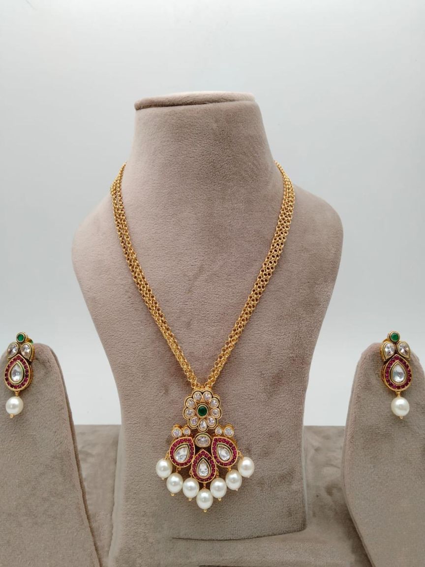 polki-pendant_sets-PSP36392RGRGD