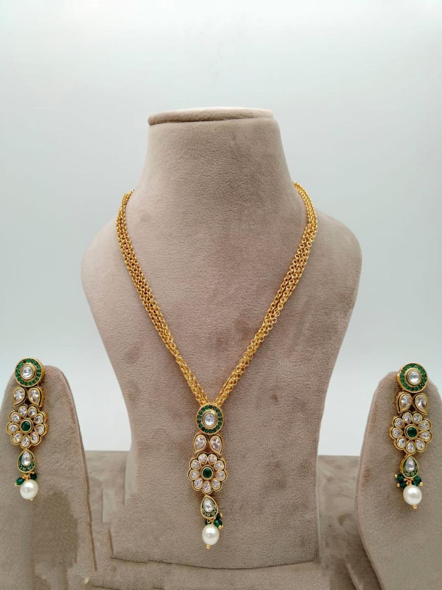 polki-pendant_sets-PSP36393GRGD