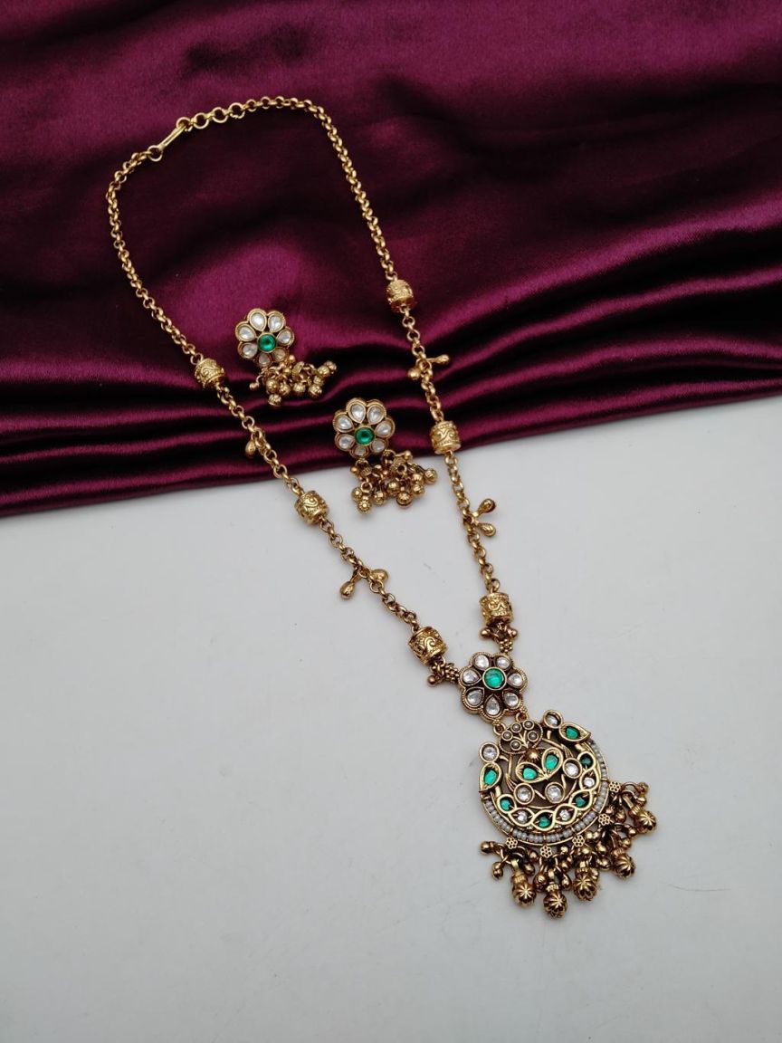 polki-pendant_sets-PSP36450GRRJ