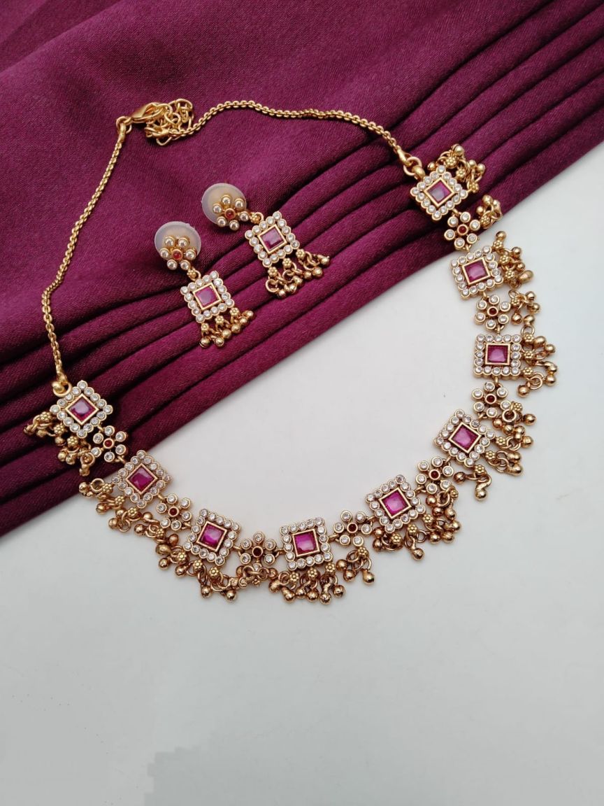 RADNS IN POLKI (GOLD POLISH) STYLE | DESIGN - 62655