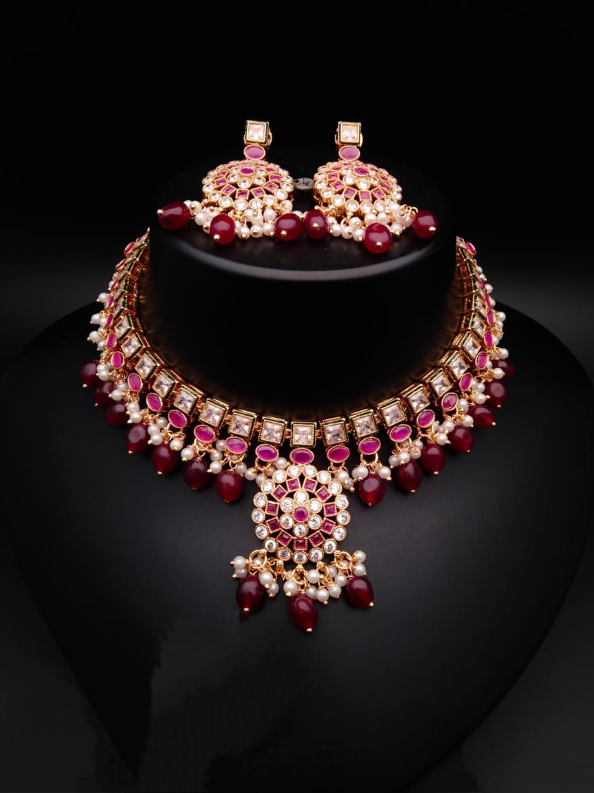 RADNS IN POLKI (GOLD POLISH) STYLE | DESIGN - 62657