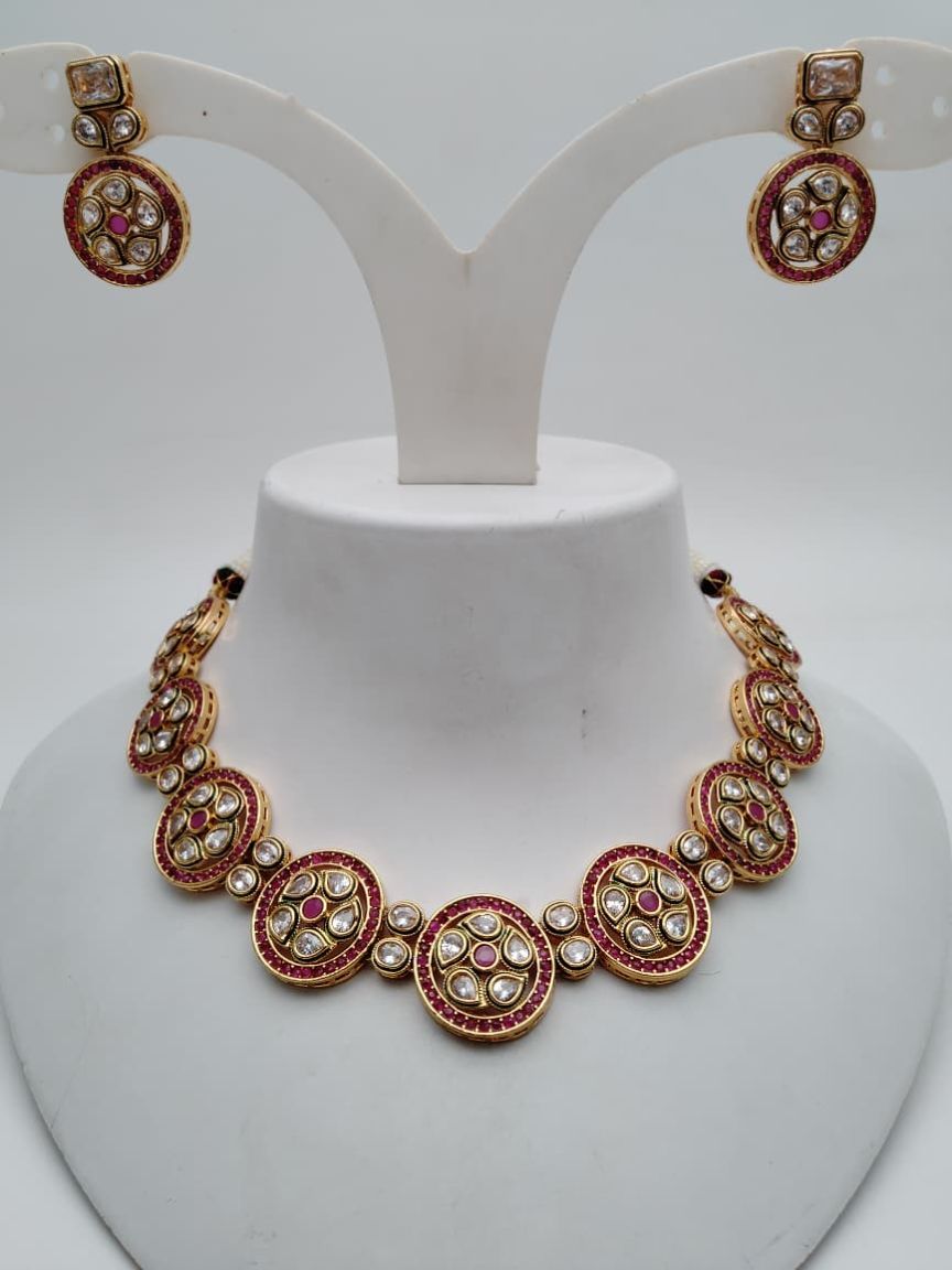 RADNS IN POLKI (GOLD POLISH) STYLE | DESIGN - 62661