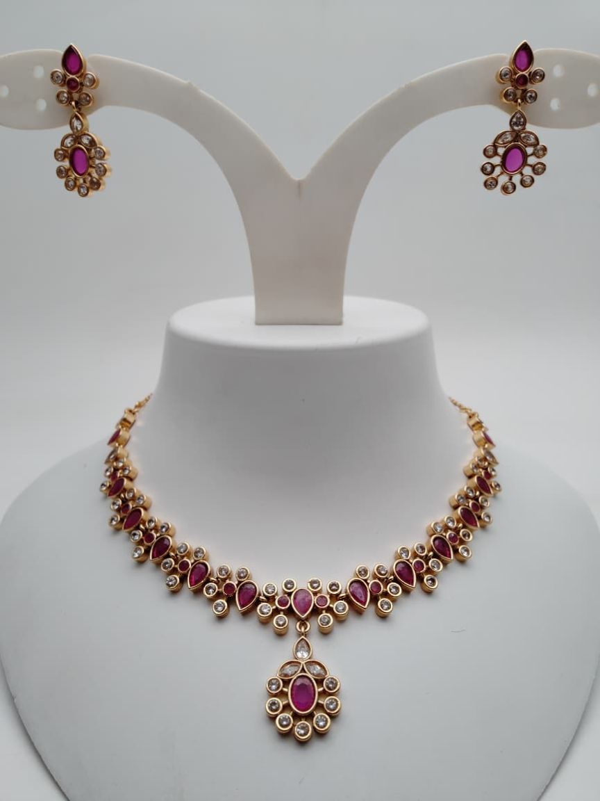 RADNS IN POLKI (GOLD POLISH) STYLE | DESIGN - 62662