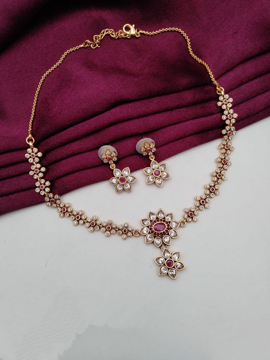 RADNS IN POLKI (GOLD POLISH) STYLE | DESIGN - 62663