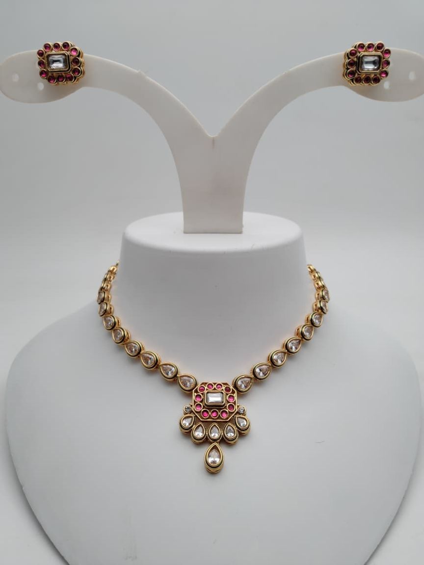 RADNS IN POLKI (GOLD POLISH) STYLE | DESIGN - 62665