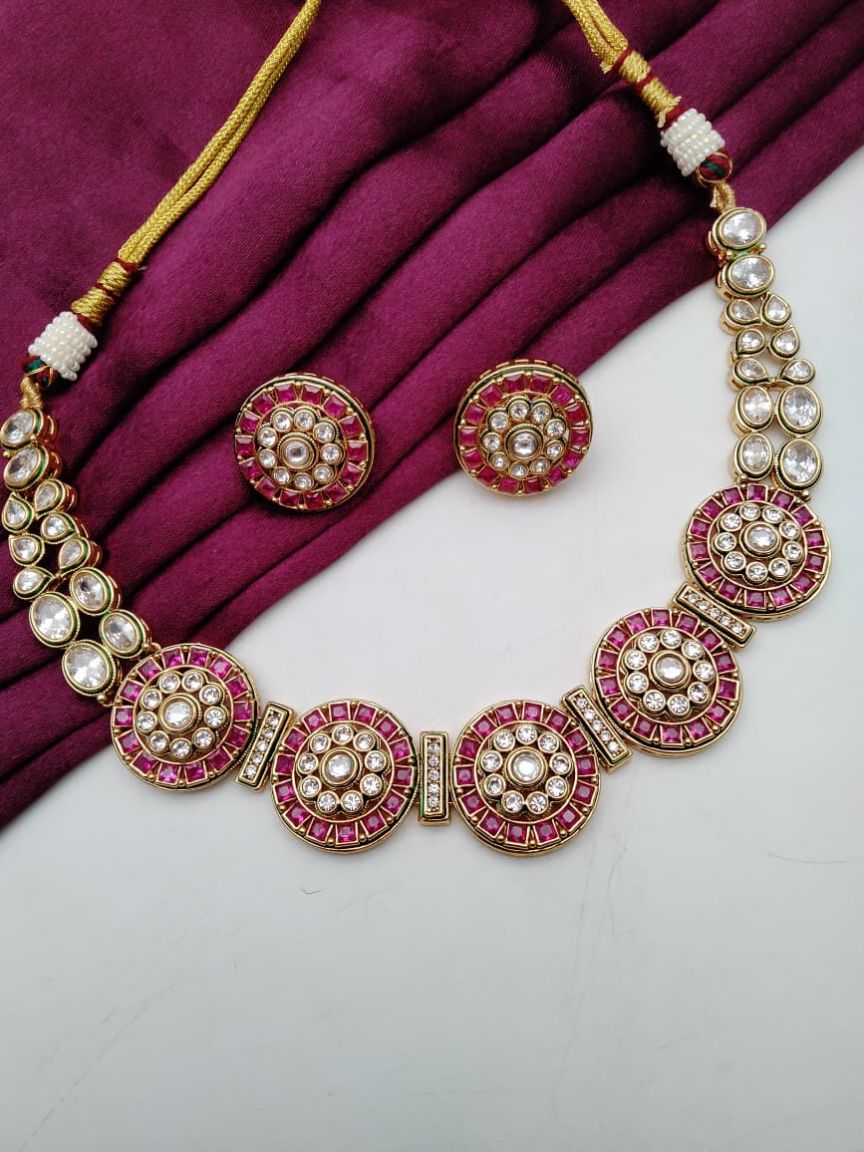 RADNS IN POLKI (GOLD POLISH) STYLE | DESIGN - 62671