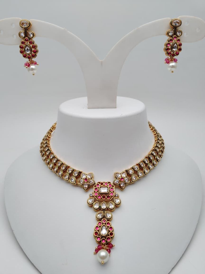 RADNS IN POLKI (GOLD POLISH) STYLE | DESIGN - 62673