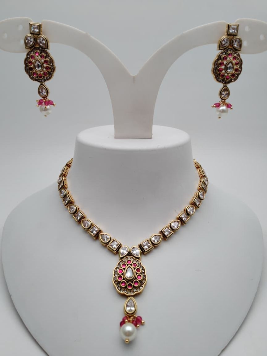 RADNS IN POLKI (GOLD POLISH) STYLE | DESIGN - 62675