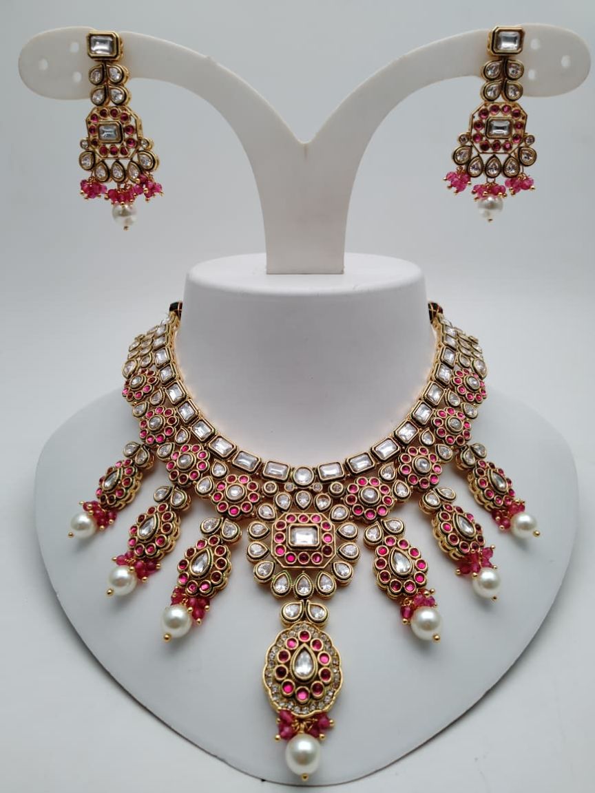 RADNS IN POLKI (GOLD POLISH) STYLE | DESIGN - 62676