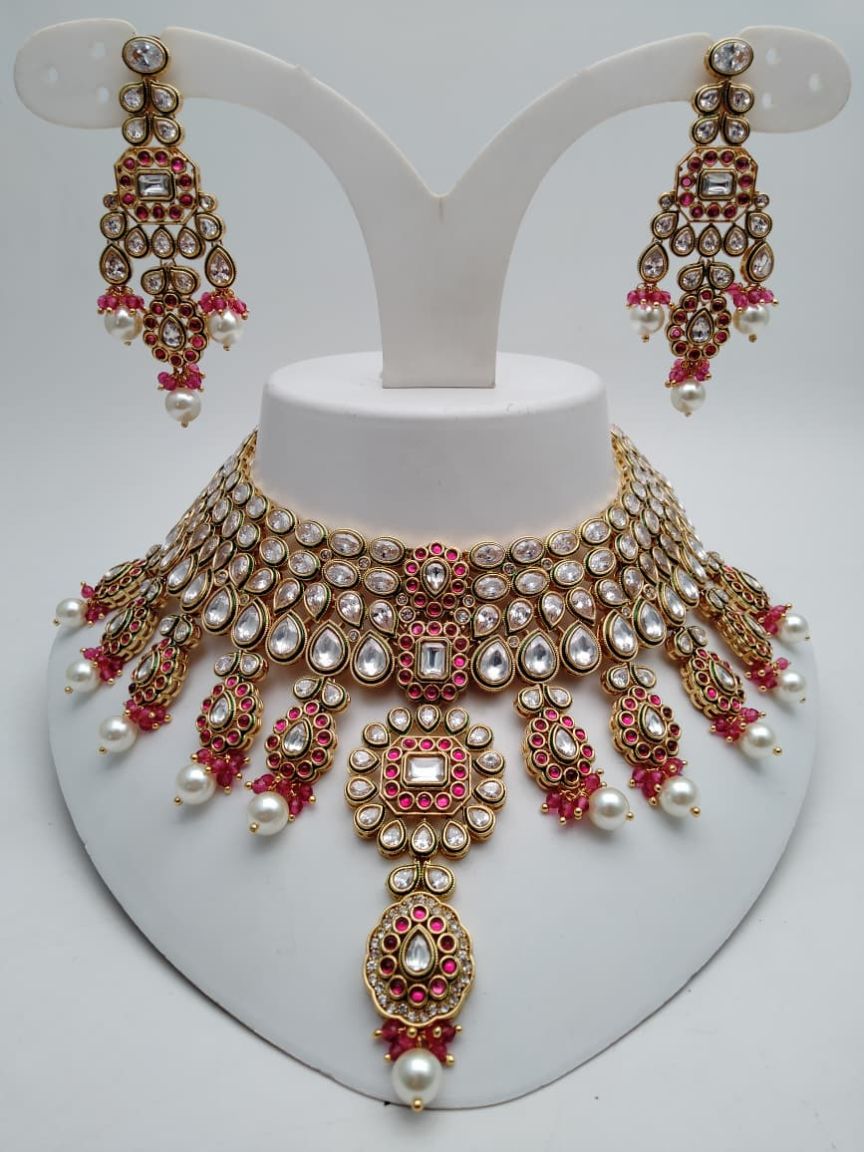 RADNS IN POLKI (GOLD POLISH) STYLE | DESIGN - 62677