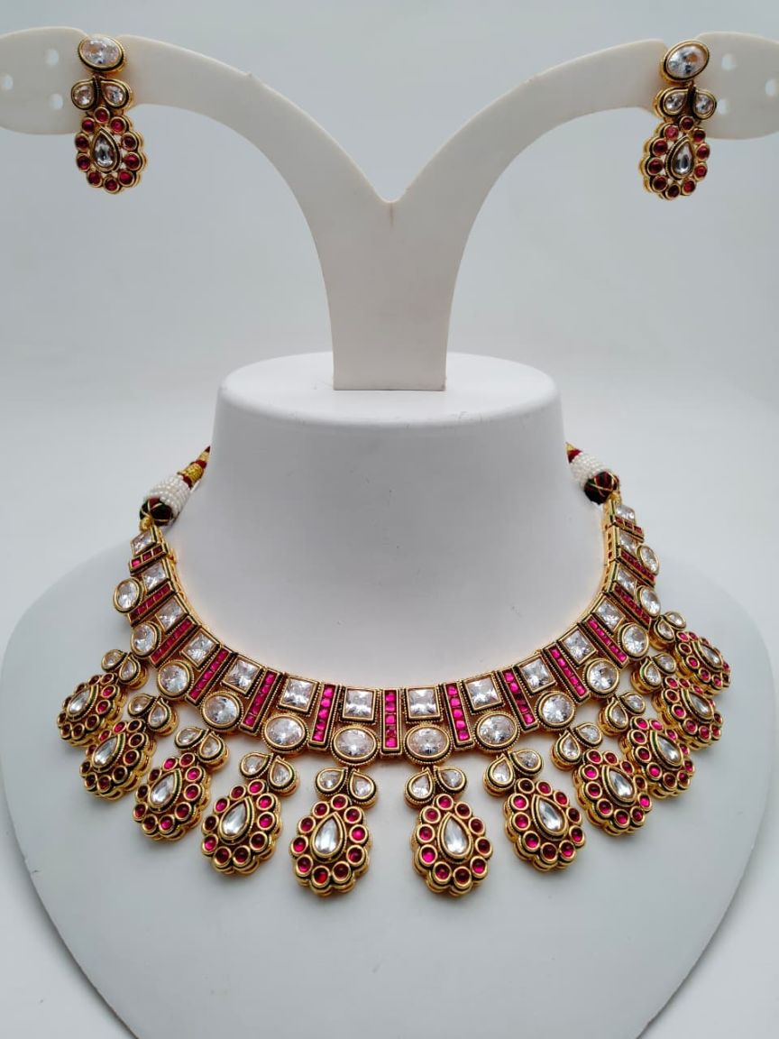 RADNS IN POLKI (GOLD POLISH) STYLE | DESIGN - 62681