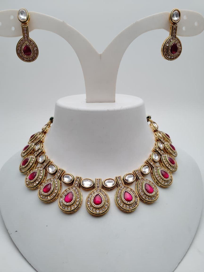 RADNS IN POLKI (GOLD POLISH) STYLE | DESIGN - 62683