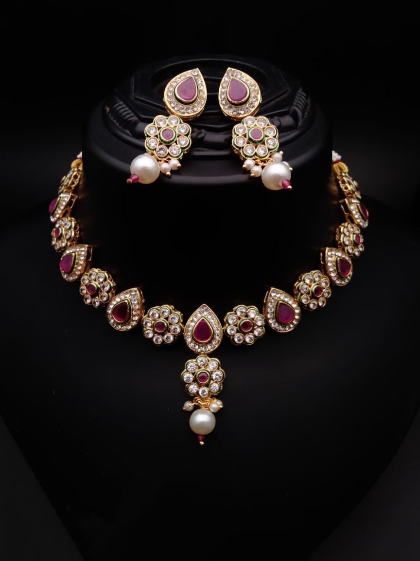 RADNS IN POLKI (GOLD POLISH) STYLE | DESIGN - 62608