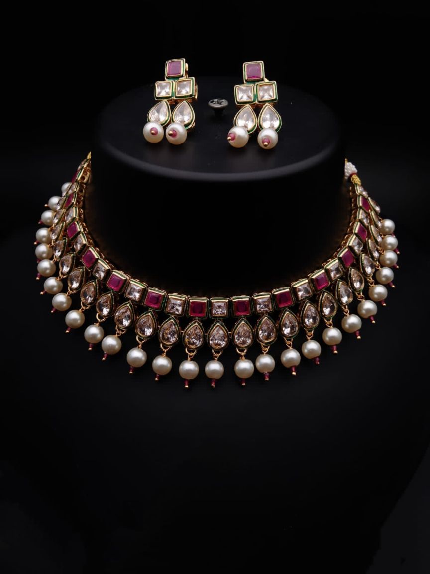 RADNS IN POLKI (GOLD POLISH) STYLE | DESIGN - 62609