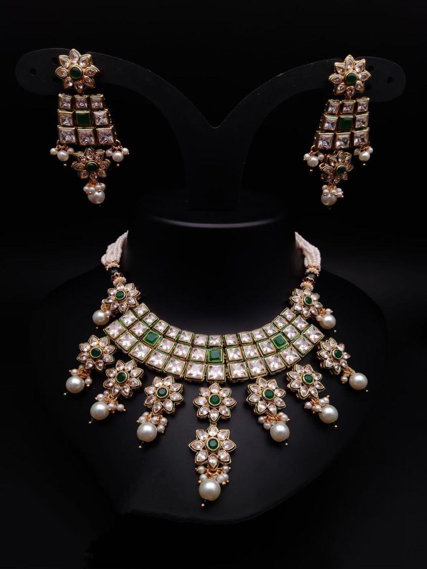 RADNS IN POLKI (GOLD POLISH) STYLE | DESIGN - 62611