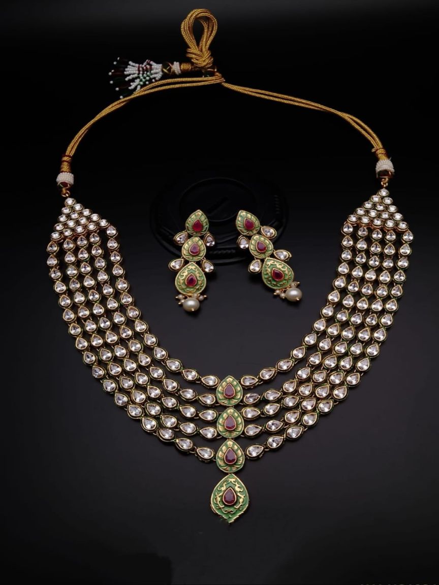 RADNS IN POLKI (GOLD POLISH) STYLE | DESIGN - 62612