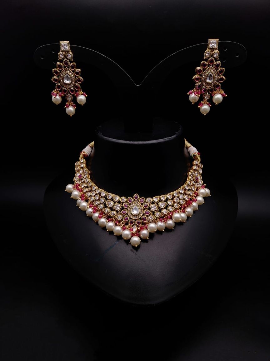 RADNS IN POLKI (GOLD POLISH) STYLE | DESIGN - 62619