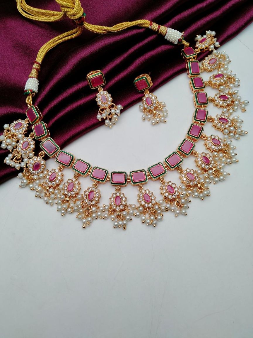 RADNS IN POLKI (GOLD POLISH) STYLE | DESIGN - 62625