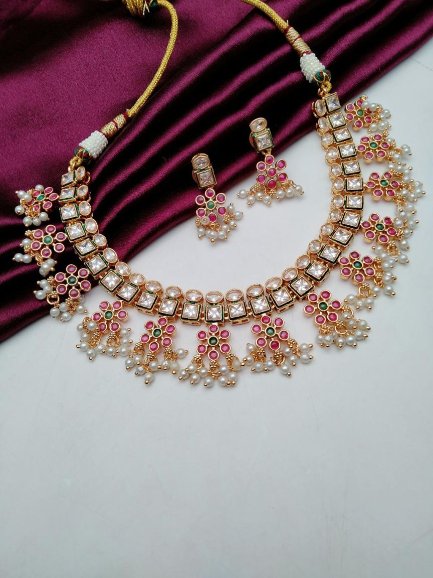 RADNS IN POLKI (GOLD POLISH) STYLE | DESIGN - 62627