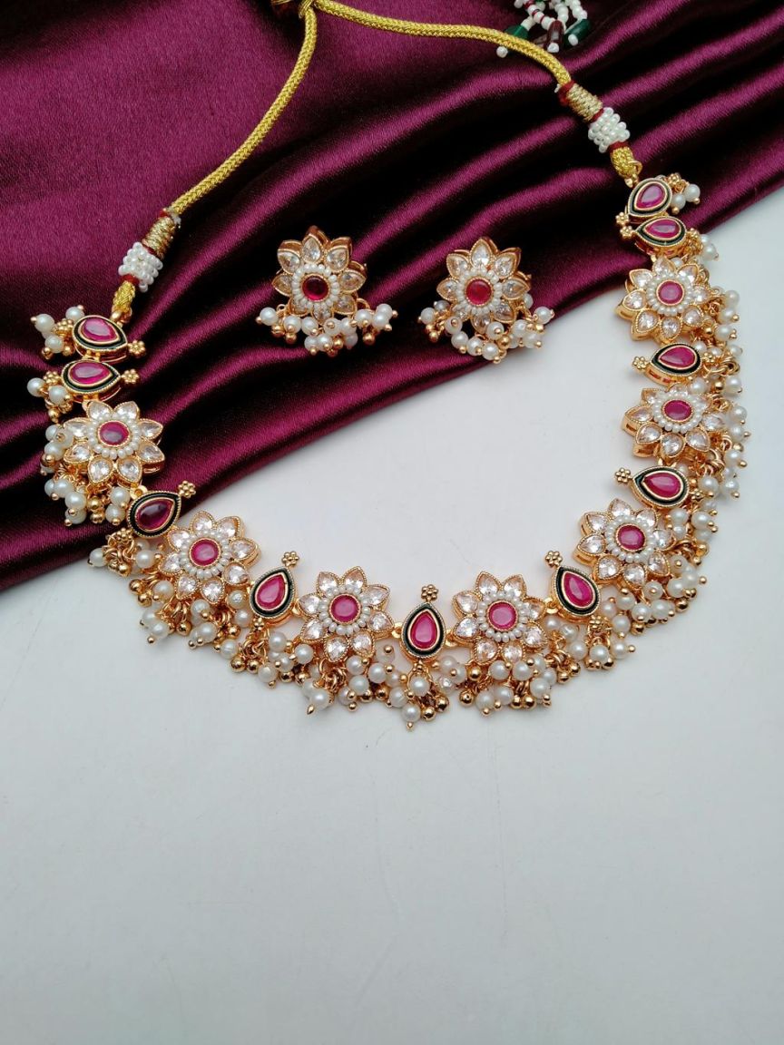 RADNS IN POLKI (GOLD POLISH) STYLE | DESIGN - 62628