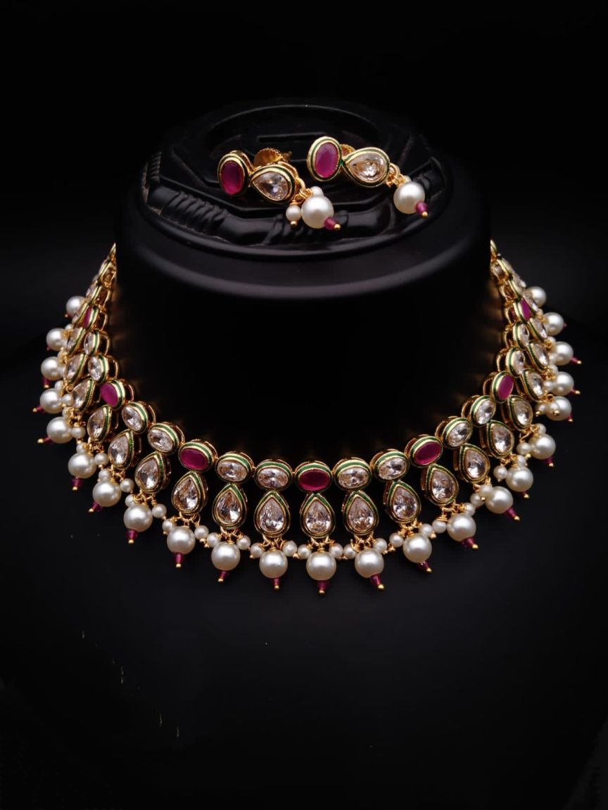 RADNS IN POLKI (GOLD POLISH) STYLE | DESIGN - 62634