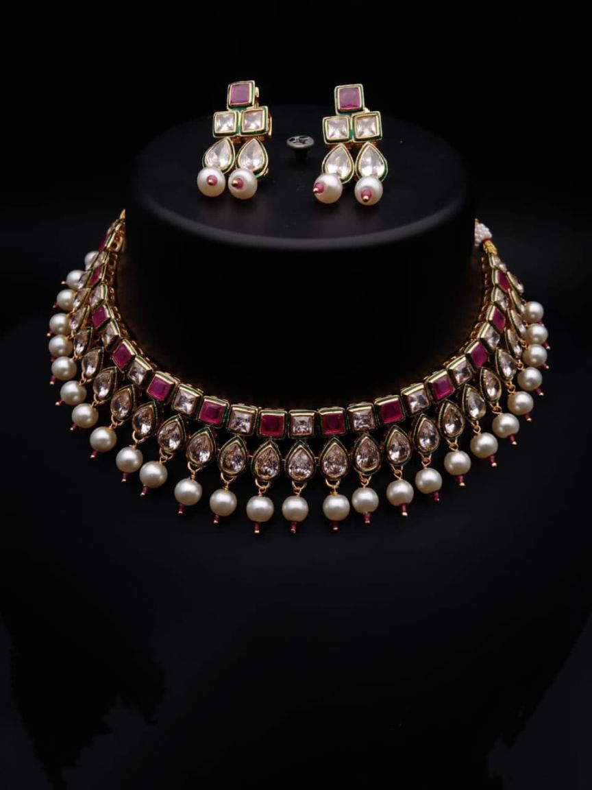 RADNS IN POLKI (GOLD POLISH) STYLE | DESIGN - 62636