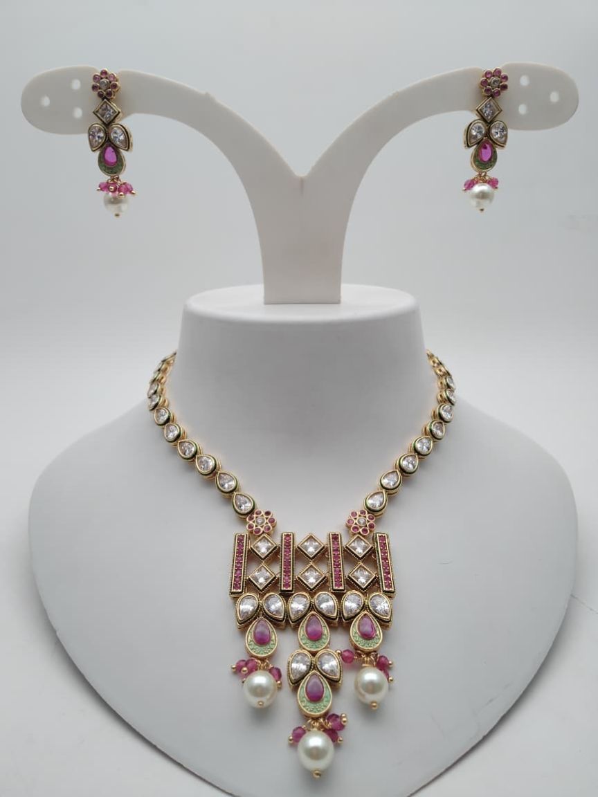 RADNS IN POLKI (GOLD POLISH) STYLE | DESIGN - 62638