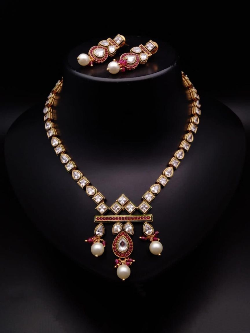 RADNS IN POLKI (GOLD POLISH) STYLE | DESIGN - 62639