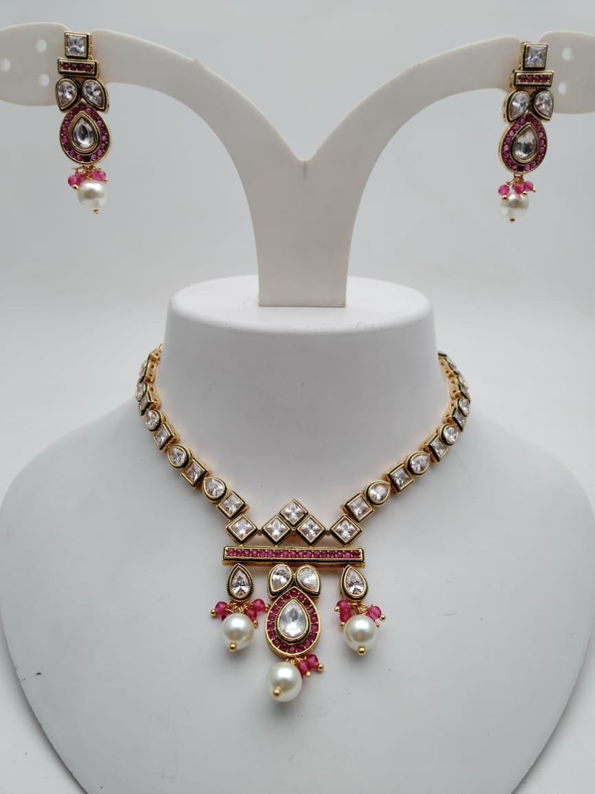 RADNS IN POLKI (GOLD POLISH) STYLE | DESIGN - 62639